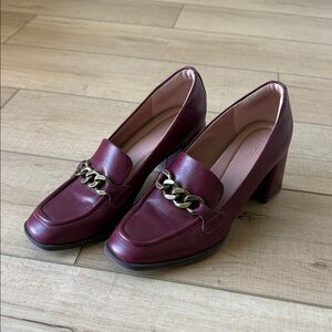 Nordstrom Burgundy Chain Loafers